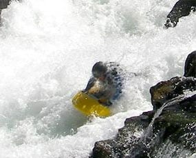 Colorado Adventuring By Air, By Land and By Water 11 Whitewater sledging through the tunnel chute - photo courtesy of Aspen Seals