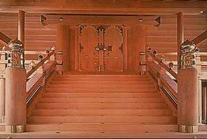 The entrance to the newly rebuilt Shôden of the Inner Shrine - photo courtesy of Columbia University