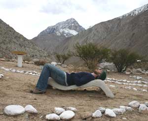 Lounging at the Incan observatory