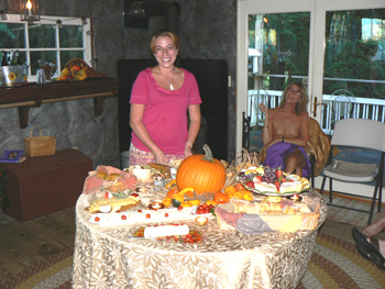 A cheese tasting in the carriage house, another example of the Inn's famous culinary tradition.