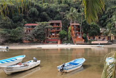 View of the Casa across the Rio Horcones.