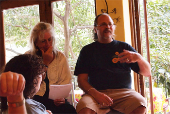 Monica Levine and Bob Masla, our hosts during our visit to a dance and painting workshop week at the Casa in Mexico.