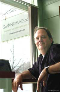 GoNOMAD Editor Max Hartshorne at the GoNOMAD internet Cafe