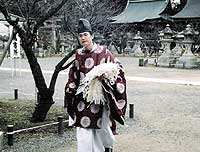 A dancer on his way to the show.