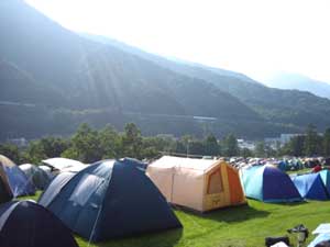 Camping at the Fuji Rock Festival