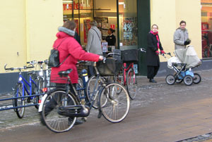 Denmark has special lanes for bicycles.