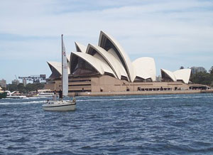 The Sydney Opera House viewed from the harbor - photos by Kent E. St. John