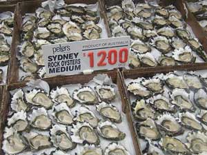 Oysters are a local specialty