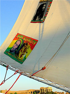 The felucca 'Bob Marley'