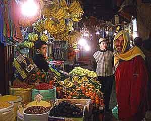 A souk or market
