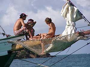 Sailing in the Tobago Cays