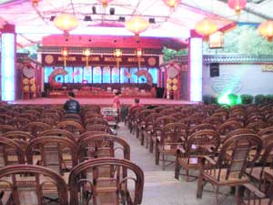 Empty seats at the opera in Chengdu, China.