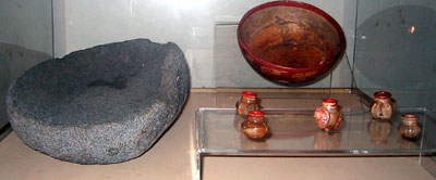 Artifacts in the museum at Joya de Ceren