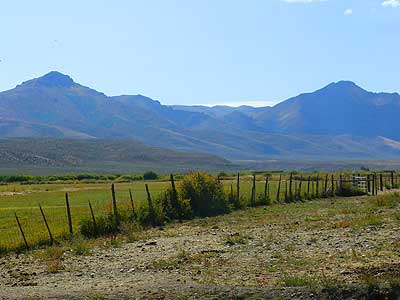 View of the Ruby Mountains from the 71 Ranch in Elko County, Nevada