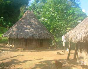 A village passed by along the route on day two