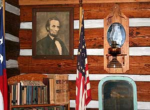 The school room at the Prairie Song Village built by Kenneth Tate