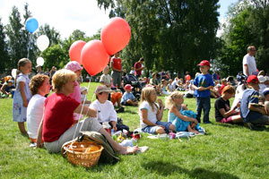 Picnicing at the Pori Jazz festival has become a tradition for many Finnish families