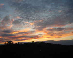 Sunset over Znojmo.
