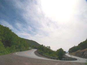 Hairpin turn in Nova Scotia.