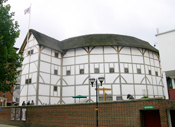 The Globe Theatre, restored as it was in Shakespeare's time