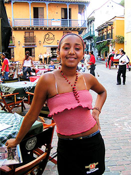 A woman in Cartagena, Colombia