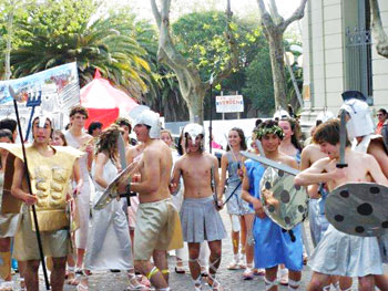 A student pageant in Colonia, Uruguay