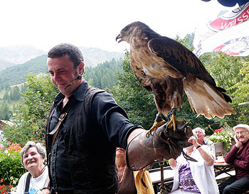 The Galina Falconry Show with Norman Vogeli in Malbun