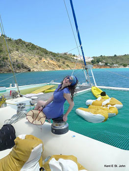 Sailing off St. Martin