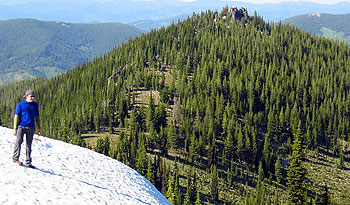 The last of the summer snow,above Clearwater River, Idaho