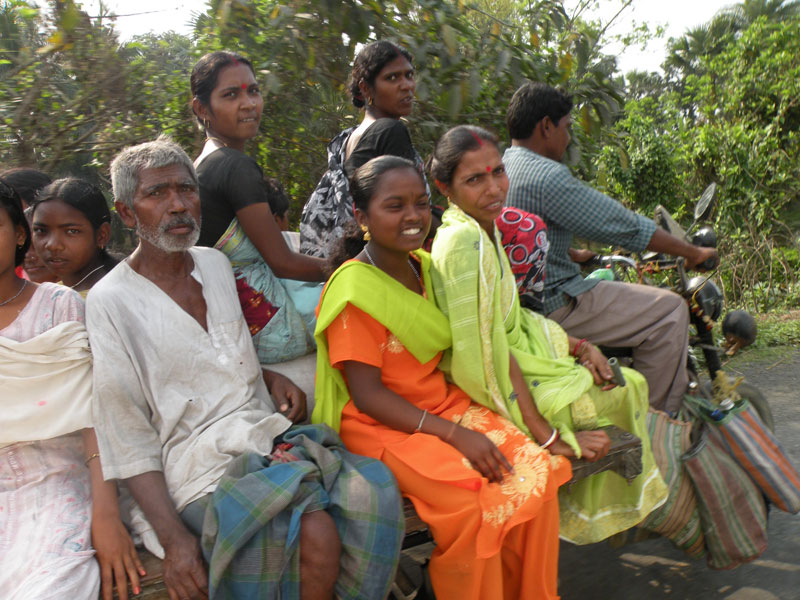 The motorbike van in the Sundarbans, West Bengal