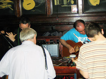 Irish music at Ti Joe Mac's in Irish music at Ti Joe Mac's in Cill Rónáin on the Aran Islands in Ireland