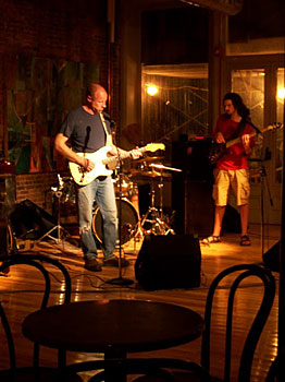 Musicians practicing in the newly-renovated Arts Block