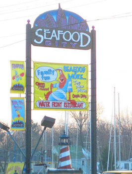 Seafood City is right on the harbor