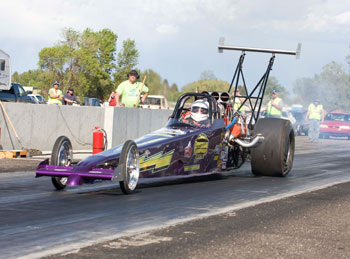 A dragster at Phillips County Motor Sports Inc.