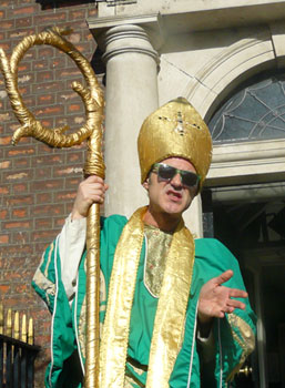 St. Patrick on the steps of the Dublin Writers Museum