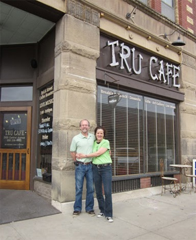 The owners of the Tru Cafe, Mark and Roberta Loescher. 