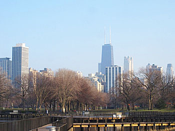 The Chicago skyline seen from Lincoln Park. Photos by Will McGough.