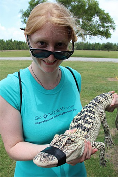 Kathleen with a Greenwood Gator