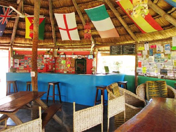 Inside Zombie Cucumber, a backpacker hostel in Vilanculos. photo courtesy of TripAdvisor.