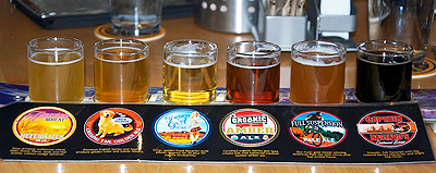 Beer assortment at Squatters, Salt Lake City.