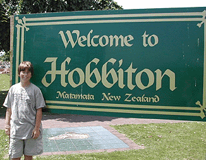 Entering Hobbiton, the famous town from the Lord of the Rings movies. photo: Lauryn Axelrod.