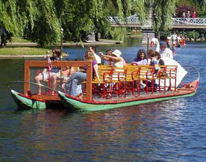 No visit to Boston in summer would be complete without a ride on the Swan Boats on the pond in the Boston Public Gardens.