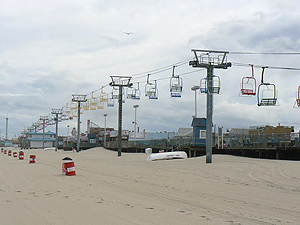 Chairlift at Seaside Heights, above the boardwalk.