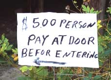 Hand-lettered sign at Loretta Lynn's childhood home - photo by Leffel