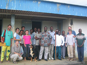 A warm welcome to Congo and Mbinda. The prefect (center, front) was welcoming and friendly.