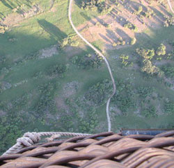 The view from a hot air balloon