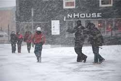 Downtown Nuuki, Greenland's capital, a town of about 15,000. photo by Paul Shoul. 