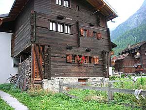 An example of architecture in the village of Evolene, near Les Hauderes