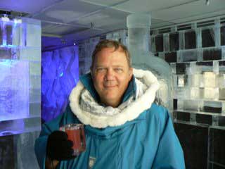 Inside the Copenhagen Ice Bar. BRRR