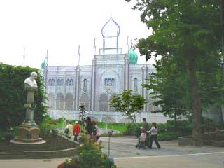 Tivoli Gardens. This shows a paper model of a new building going up that will look like this when it is completed.